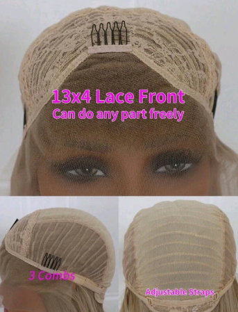 Blonde Lace Front Wig - Human Hair Blend