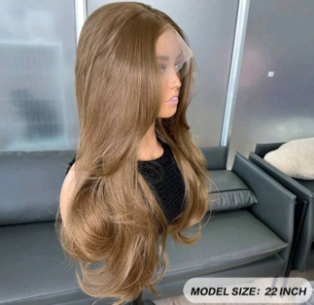 Honey Blonde Lace Front Wig - Human Hair Blend