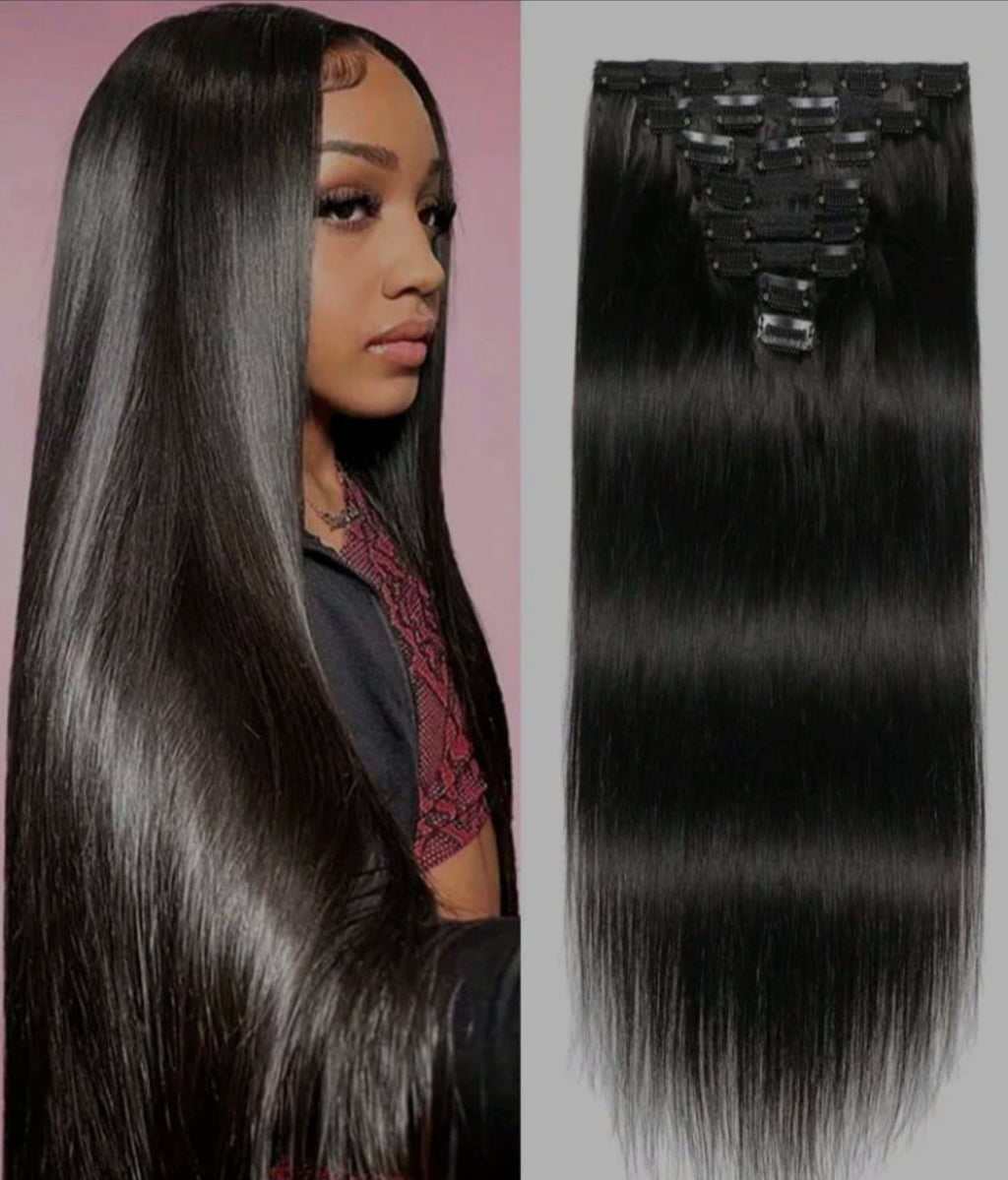 Long Straight Clip In Extensions